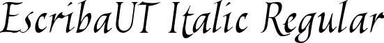 EscribaUT Italic Regular font - EscribaUT Italic.ttf