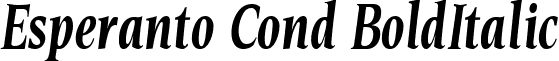 Esperanto Cond BoldItalic font - Esperanto Cond BoldItalic.ttf