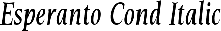 Esperanto Cond Italic font - Esperanto Cond Italic.ttf