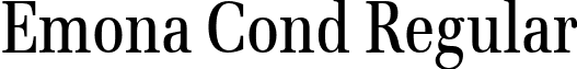 Emona Cond Regular font - Emona Cond.ttf