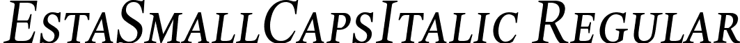 EstaSmallCapsItalic Regular font - EstaSmallCapsItalic.ttf