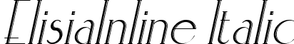 ElisiaInline Italic font - ElisiaInline Italic.ttf