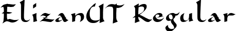 ElizanUT Regular font - ElizanUT.ttf