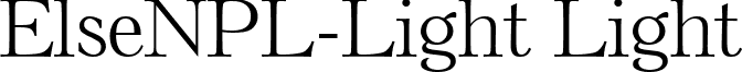 ElseNPL-Light Light font - ElseNPL-Light.ttf