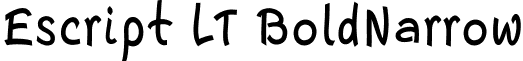 Escript LT BoldNarrow font - Escript LT Bold Narrow.ttf