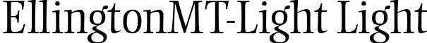 EllingtonMT-Light Light font - EllingtonMT-Light.ttf