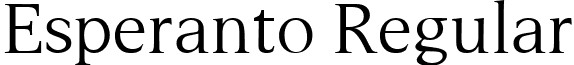 Esperanto Regular font - Esperanto.ttf