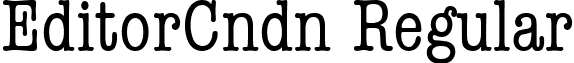 EditorCndn Regular font - EditorCndn.ttf