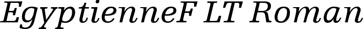 EgyptienneF LT Roman font - Egyptienne F LT 56 Italic.ttf