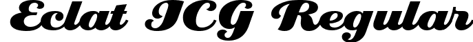 Eclat ICG Regular font - Eclat ICG.ttf