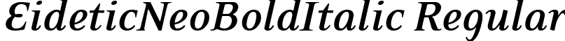 EideticNeoBoldItalic Regular font - EideticNeoBoldItalic.ttf