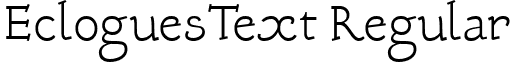 EcloguesText Regular font - EcloguesText.ttf