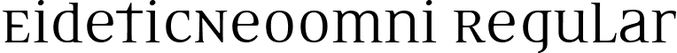 EideticNeoOmni Regular font - EideticNeoOmni.ttf