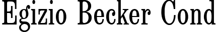 Egizio Becker Cond font - Egizio_Becker_Cond.ttf