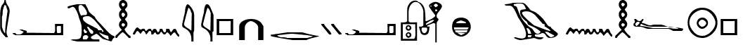 Hieroglyphics Normal font - Egyptian Hieroglyphics.ttf