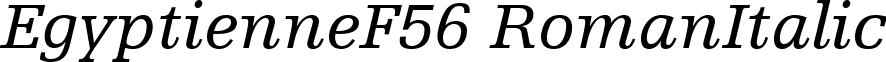 EgyptienneF56 RomanItalic font - EgyptienneF56-Italic.ttf