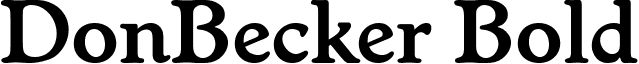 DonBecker Bold font - DonBecker Bold.ttf
