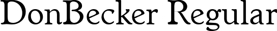DonBecker Regular font - DonBecker.ttf