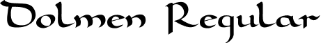 Dolmen Regular font - Dolmen.ttf