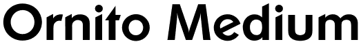 Ornito Medium font - Ornito-Medium.otf