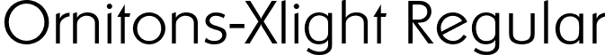 Ornitons-Xlight Regular font - Ornitons-Xlight.otf