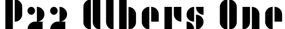 P22 Albers One font - P22_Albers_One.ttf