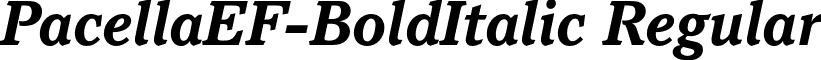 PacellaEF-BoldItalic Regular font - PacellaEF-BoldItalic.otf