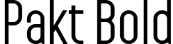Pakt Bold font - Pakt_Bold.ttf