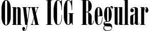 Onyx ICG Regular font - Onyx_ICG.ttf