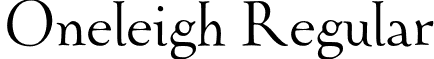 Oneleigh Regular font - Oneleigh-Regular.otf