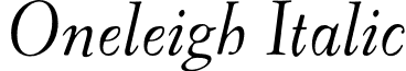 Oneleigh Italic font - Oneleigh-Italic.otf