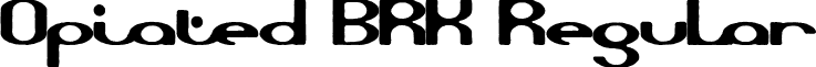 Opiated BRK Regular font - Opiated_BRK.ttf