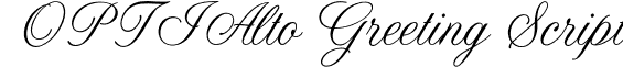 OPTIAltoGreeting Script font - OPTIAltoGreeting-Script.otf