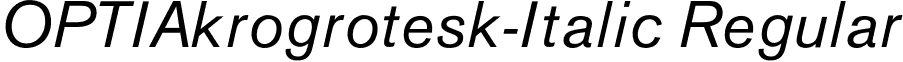 OPTIAkrogrotesk-Italic Regular font - OPTIAkrogrotesk-Italic.otf