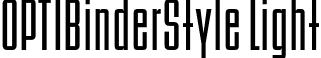 OPTIBinderStyle Light font - OPTIBinderStyle-Light.otf