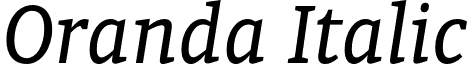 Oranda Italic font - OrandaBT-Italic.otf