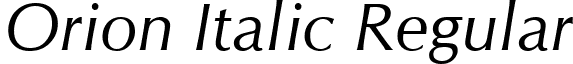 Orion Italic Regular font - Orion_Italic.ttf