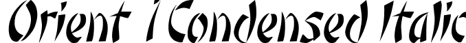 Orient 1Condensed Italic font - Orient1-Condensed_Italic.ttf