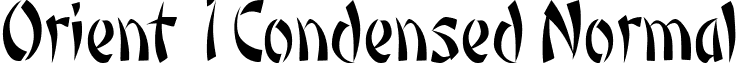 Orient 1Condensed Normal font - Orient1-Condensed_Normal.ttf