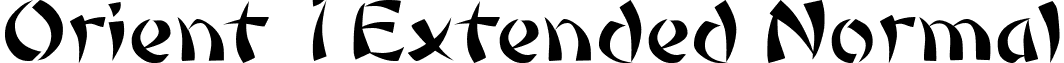 Orient 1Extended Normal font - Orient1-Extended_Normal.ttf
