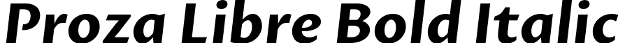 Proza Libre Bold Italic font - ProzaLibre-BoldItalic.ttf