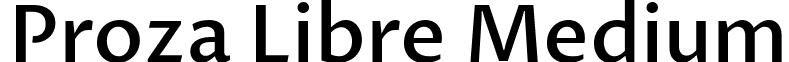 Proza Libre Medium font - ProzaLibre-Medium.ttf