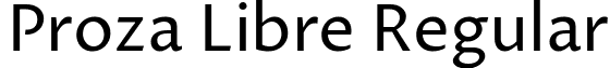 Proza Libre Regular font - ProzaLibre-Regular.ttf
