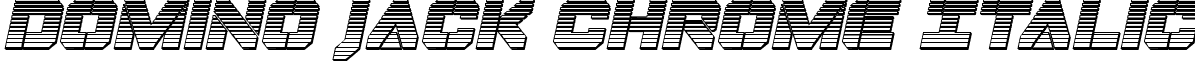 Domino Jack Chrome Italic font - dominojackchromeital.otf