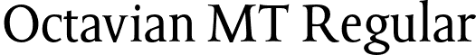 Octavian MT Regular font - OctavianMT.otf