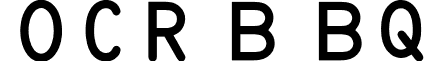 OCR B BQ font - OCRBBQ.otf