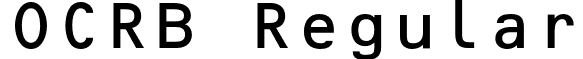 OCRB Regular font - OCRB.otf