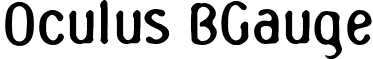 Oculus BGauge font - Oculus-BGauge.otf