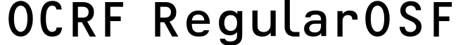 OCRF RegularOSF font - OCRF-RegularOSF.otf