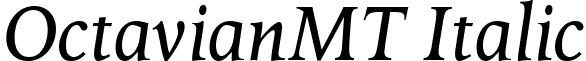 OctavianMT Italic font - OctavianMT_Italic.ttf